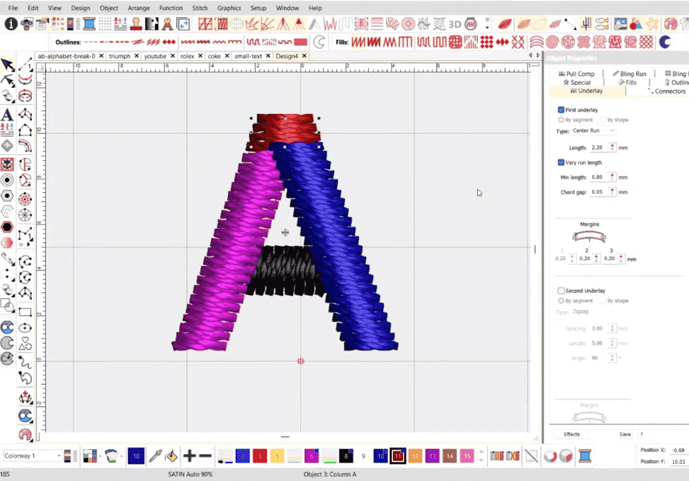 How To Do Text Embroidery With Letters